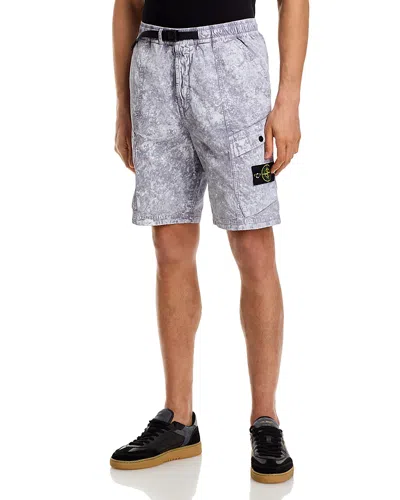 Stone Island 12.25 Bemuda Comfort Shorts In Pearl Grey