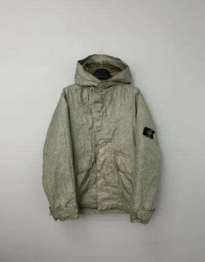 Pre-owned Stone Island 2001  Jacket Laminate Webbing Nylon Size L In Gray