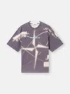Stone Island Cotton Crew Neck T-shirt With Graphic Print In Gray