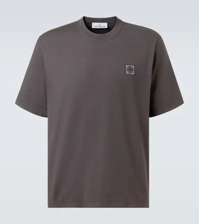 Stone Island 2100025 Compass Cotton Jersey T-shirt In Gray