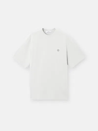 Stone Island 2100034 Combed Organic Cotton Jersey In Pearl Grey