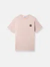 Stone Island Logo Print Crew Neck T-shirt In Pink