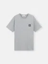 Stone Island Logo-patch Cotton T-shirt In Dust Grey Melange