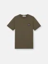 Stone Island 2100039 60/2 Cotton Jersey In Military Green