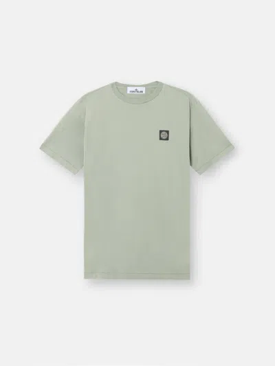 Stone Island T-shirt À Logo En Coton In Military Green