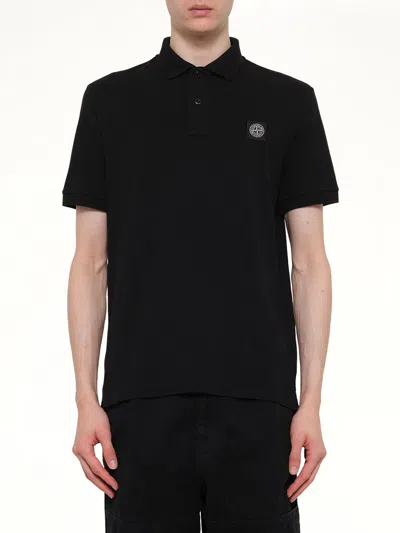 Stone Island 2200008 Ss Polo In Black