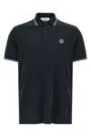 Stone Island Mens Black Brand-patch Regular-fit Stretch-cotton Polo Shirt Xl In Blue