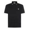 Stone Island Mens Black Brand-patch Regular-fit Stretch-cotton Polo Shirt Xl In Black