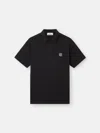 Stone Island 2200205 Organic Cotton Jersey 'fissato' Effect In Black