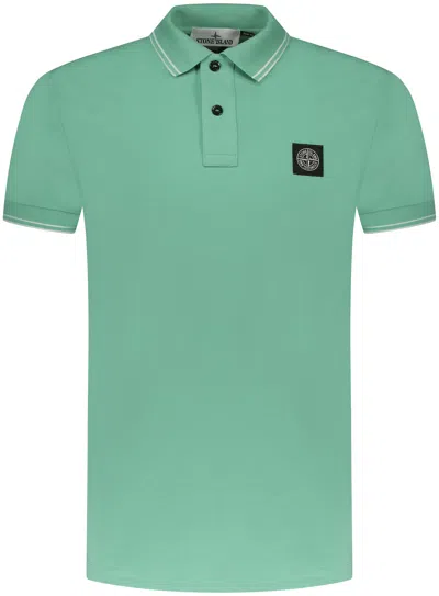 Stone Island 2sc18 Cotton Polo Shirt In Verde