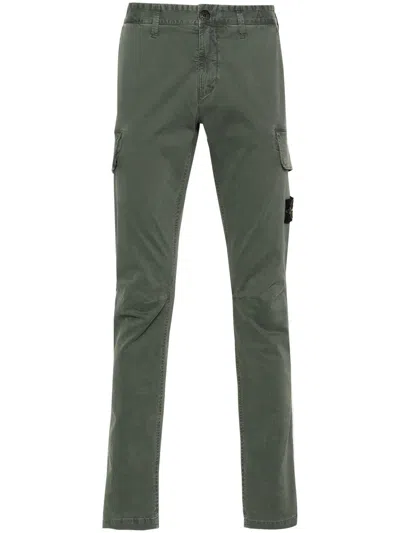 Stone Island 30410 Tapered Cargo Trousers In Green