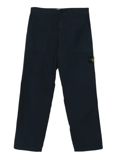 Stone Island Flap Pocket Elastic Waistband Ribbed Cuffs In Animal Print