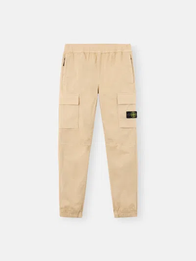 Stone Island 3100005 Stretch Organic Cotton Satin In Brown