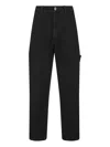 Stone Island Trousers Blue And Green In Black