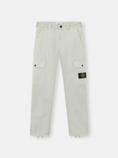 Stone Island 3100011 Organic Cotton Stretch Broken Twill 'old' Effect In Neutral