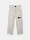 Stone Island Loose-fit Cargo Trousers With Adjustable Waist Straps In Neutral
