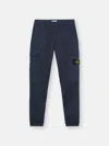 Stone Island Regular Tapered Fit Cargo Pants In Blue