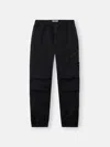 Stone Island Loose-fit Jogger Trousers With Snap And Zip Pockets In Black