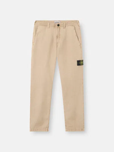 Stone Island Regular-fit Chino Trousers With Snap Pockets In Neutral