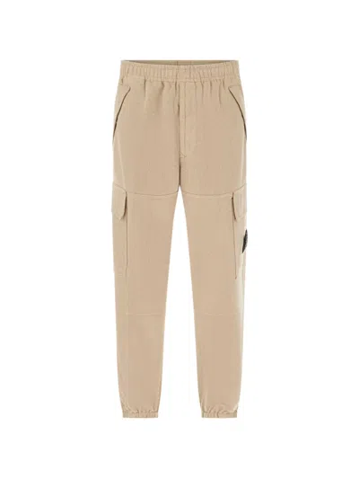 Stone Island 3100050 Wool-nylon-flannel-tc Joggers In Neutrals
