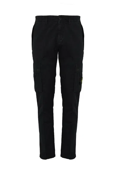 STONE ISLAND 3100303 TROUSERS IN OLD EFFECT CANVAS