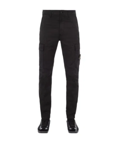 Stone Island 32710 Tapered-leg Cargo Trousers In Blue