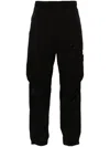 Stone Island Mid-rise Cargo Trousers In Black