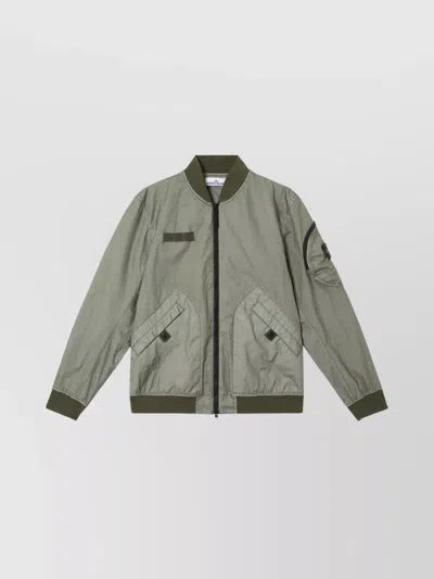 STONE ISLAND 3L TC BOMBER JACKET WITH PATCH DETAIL