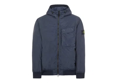 Pre-owned Stone Island 40723 Garment Dyed Crinkle Reps Rny With Primalofttc Jacket In Blue