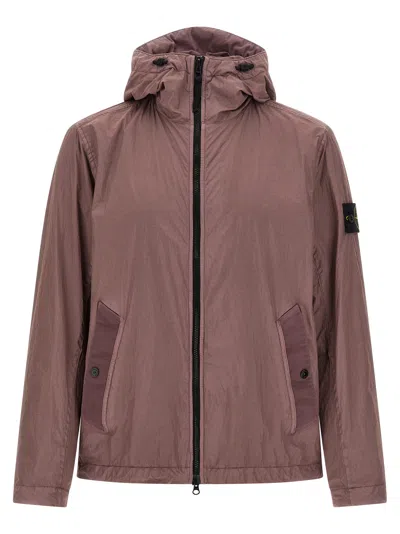 Stone Island 4100001 Puffer Jackets Purple In Brown