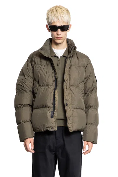 Stone Island 4100010 Crinkle Reps Down Jacket In Green