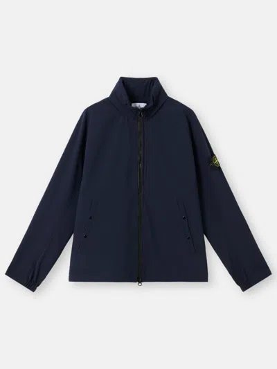 Stone Island 4100010 Light Soft Shell-r E. Dye Technology In Navy Blue