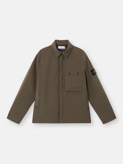 Stone Island 4100011 Soft Shell-r E. Dye Technology In Military Green