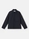 Stone Island 1200013 Supima Cotton Canvas Non-aqueous Dyeing Technology In Navy Blue
