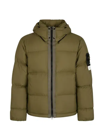 Stone Island 4100013 Matt Ripstop Cordura® Advanced-fabrics Down Jacket In Green