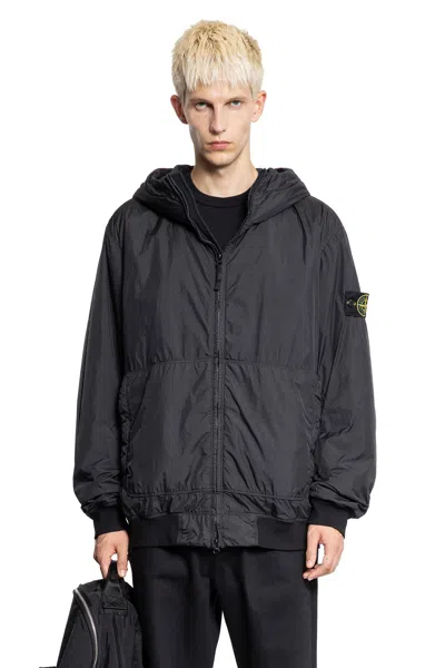 Stone Island 4100013 Padded Nylon Windbreaker In Black