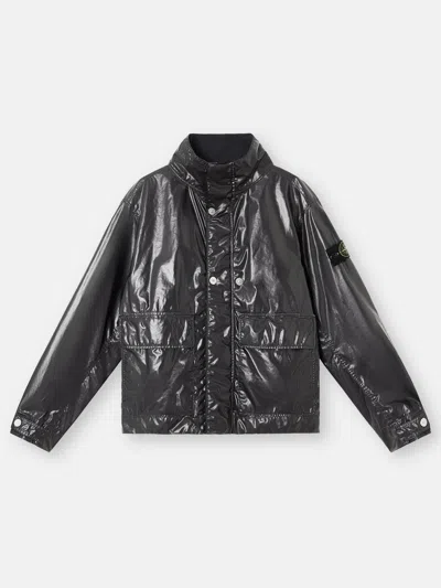 Stone Island 4100016 Mussola Gommata-tc In Black