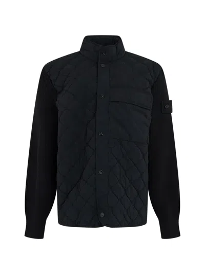 Stone Island 4100016 Nylon Smerigliato_s.i. Ghost Jacket In Black