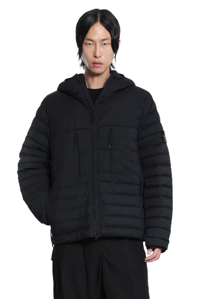 Stone Island 4100020 Nylon Down-tc Jacket In Black