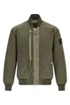 Stone Island Long-sleeved Bomber Jacket In Green