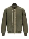 Stone Island Long-sleeved Bomber Jacket In Green