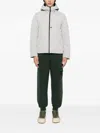 Stone Island 4100047 Hooded Zip-front Jacket In Gray