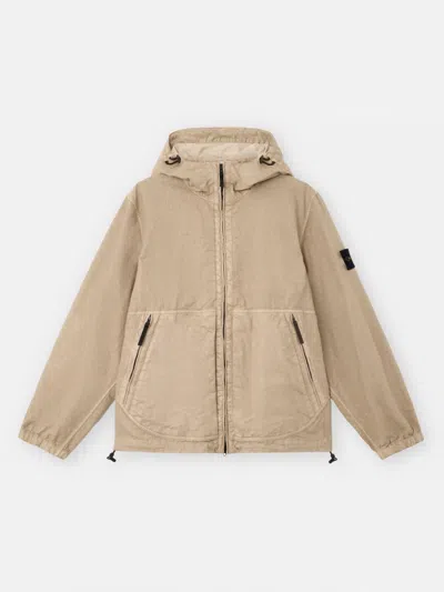 Stone Island Organic-look Nylon Panama-tc Jacket In Neutral