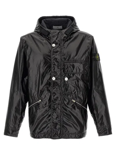 Stone Island 4100062 Mussola Gommata-tc Casual Jackets And Parka Black