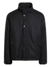 Stone Island Navy Blue Wool Flannel Jacket In Blue