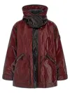 Stone Island 4100079 Uneven Ripstop Prismatico Puffer Jackets Bordeaux In Burgundy