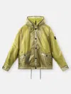 Stone Island Two-tone Fern-coloured Jacket In Translucent Polyurethane Men