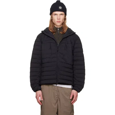 Stone Island ブラック 4100107 Seamless Tunnel Nylon ダウンジャケット In V0029 Black