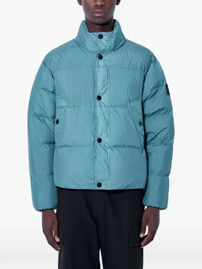 Stone Island 4100109 Crinckle Reps Ny Down Jacket In Blue