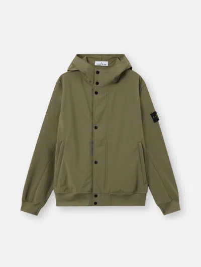 Stone Island Rainproof Nylon Rep Jacket With Logo In Multi